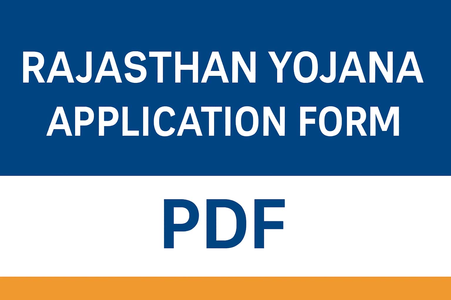 Download Rajasthan Yojana Application Form PDF